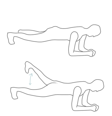 Plank Leg lifts